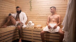Sauna action with a twink & a bear - Markus Kage , Ryan Bailey