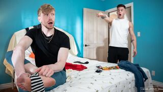 Stepbrother's in a sexually charged taboo scene - Jesse Stone, Trevor Brooks