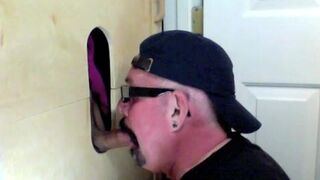 Sexy fan getting the best suck of his life in this gloryhole