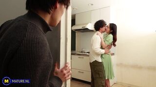 Japanese STEPMOM cheats on her hubby with a strapping young lad