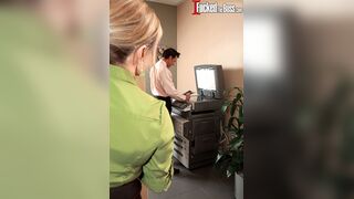 Is this your cunt in the copy machine?! - Luna Azul