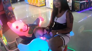 Thai amateur teen GF plays with a vibrator toy after a day of fun