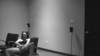 Solo bitch masturbates with a toy from her handbag