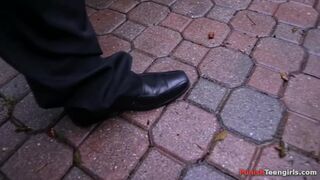 Down slave teen mouth ravaged to the stomach