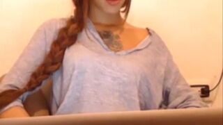 Cute Teen TS Showing Off Her Big Dick