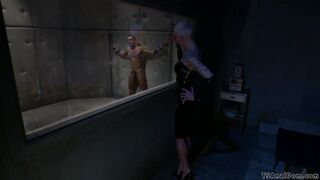 Blonde mistress TS anal sex guy