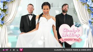 TGIRLS XXX - Cloudy Vi Gets 3some On Wedding Day