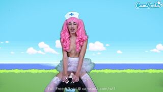 Camsoda - Delilah Day Cosplay As Nurse Joy from Pokémon Rides Sex Machine