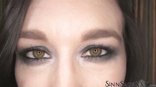 Sinn Sage Highlights Stunning Hazel Eyes In Close Up For Camera View