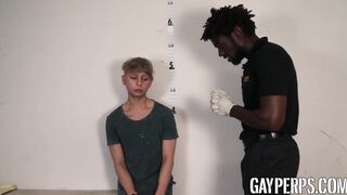 Twink perp punished with rough bareback interracial pounding