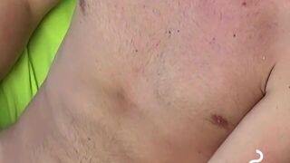 Playing with my prick & spilling cum on the couch