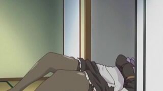 Anime maid masturbates to thoughts of her boss